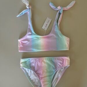 Stella Cove Girls Pastel Bikini Set Size 12 NWT